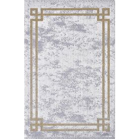 Pierre Cardin QT07C La Vita Modern Çizgili Gri Sarı Bej 100x200 cm Salon Halı