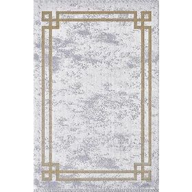 Pierre Cardin QT07C La Vita Modern Çizgili Gri Sarı Bej 100x200 cm Salon Halı