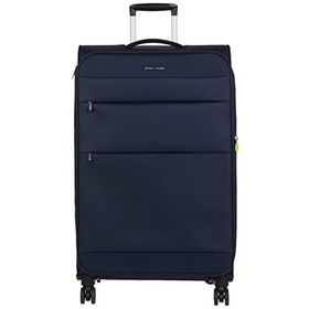 Pierre Cardin Trolley 70 cm Büyük Boy Lacivert Çekçekli Kumaş Valiz