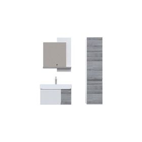 Pierre Cardin Zen Mat Beyaz Linden 70 cm Antique White Linden Banyo Dolabı