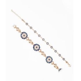 Pigado 925 Ayar Gümüş 19 cm Rose Nazar Bileklik