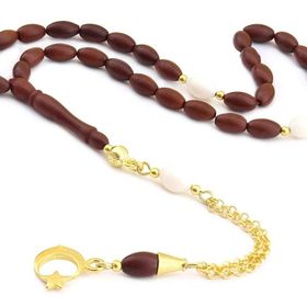 Pigado 925 Ayar Gümüş Arpa Kesim Ayyıldız Püsküllü Kuka Tesbih