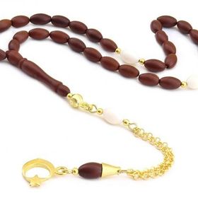 Pigado 925 Ayar Gümüş Arpa Kesim Ayyıldız Püsküllü Kuka Tesbih