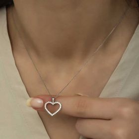 Pigado 925 Ayar Gümüş Kalp Bayan Gümüş Kolye