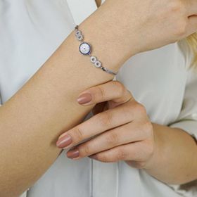 Pigado 925 Ayar Gümüş Nazar ve Sonsuzluk simgeli Bileklik