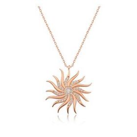 Pigado 925 Ayar Gümüş Rüzgar Gülü Kadın Gümüş Kolye