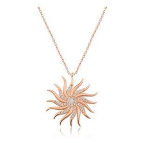 Pigado 925 Ayar Gümüş Rüzgar Gülü Kadın Gümüş Kolye