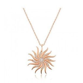 Pigado 925 Ayar Gümüş Rüzgar Gülü Kadın Gümüş Kolye