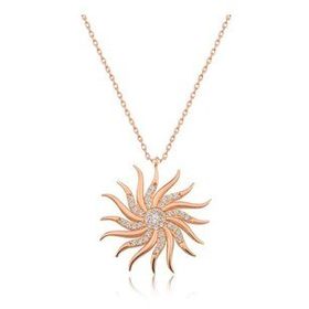 Pigado 925 Ayar Gümüş Rüzgar Gülü Kadın Gümüş Kolye