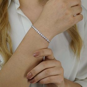 Pigado 925 Ayar Gümüş Su Yolu Model 13 Bileklik