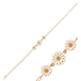Pigado 925 Ayar Gümüş Zirkon Taşlı Papatya Bileklik