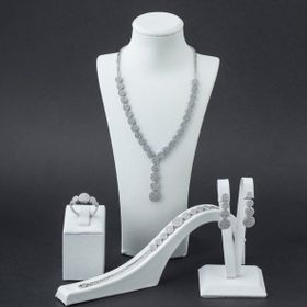 Pigado 925 Ayar Gümüş Zirkon Taşlı Yuvarlak Model Set