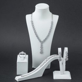 Pigado 925 Ayar Gümüş Zirkon Taşlı Yuvarlak Model Set