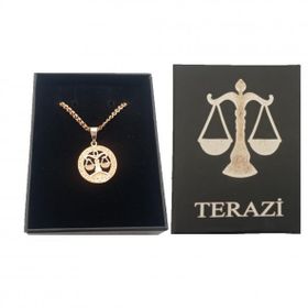 Pigado Astroloji Burçlar Rose Renk Özel Kutusunda Kolye