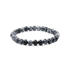 Pigado Hakiki Doğal Taş Obsidyen Taşı Unisex Bileklik
