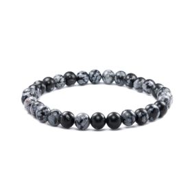 Pigado Hakiki Doğal Taş Obsidyen Taşı Unisex Bileklik