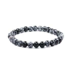 Pigado Hakiki Doğal Taş Obsidyen Taşı Unisex Bileklik