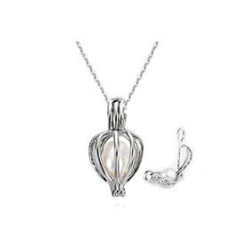 Pigado İstiridye İçi Gerçek İnci 925 Ayar Gümüş Kafes Kolye