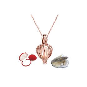 Pigado İstiridye İçi Gerçek İnci 925 Ayar Gümüş Kafes Kolye