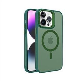 Piili iPhone 15 Metal Bracket Magsafe Yeşil Mat Kılıf