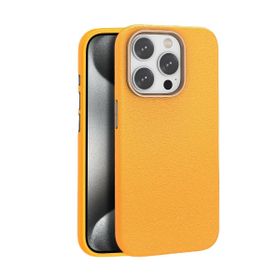 Piili iPhone 15 Pro Max Deri Magsafe Sarı Kılıf