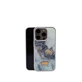 Piili iPhone 15 Pro Max Diamond Serisi Beyaz Telefon Kılıfı
