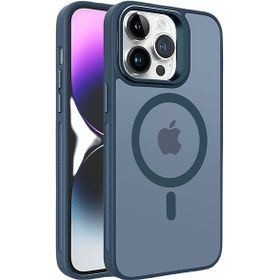 Piili iPhone 15 Pro Metal Bracket Magsafe Lacivert Mat Kılıf