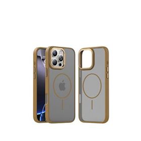 Piili iPhone 16 Pro Max Altın Shadow Magsafe Çöl Titanyum Uyumlu Telefon Kılıfı