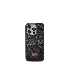 Piili iPhone 16 Pro Max Diamond Serisi Siyah Telefon Kılıfı