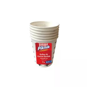 Piknik 7 Oz 6'lı Karton Bardak