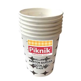 Piknik 7 Oz 6'lı Karton Bardak