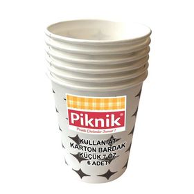 Piknik 7 Oz 6'lı Karton Bardak