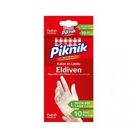 Piknik Büyük Boy 10'lu Lateks Eldiven