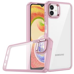 Pilanix Samsung Galaxy A04E Silikon Kenarlı Renkli Şeffaf Kılıf