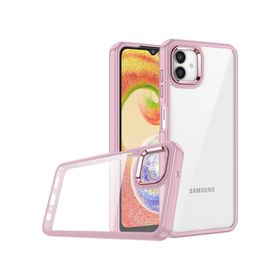 Pilanix Samsung Galaxy A04E Silikon Kenarlı Renkli Şeffaf Kılıf