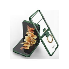 Pilanix Samsung Galaxy Z Flip 3 Yüzüklü Şeffaf Kipta Kapak Kılıf