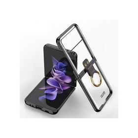 Pilanix Samsung Galaxy Z Flip 3 Yüzüklü Şeffaf Kipta Kapak Kılıf