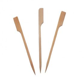 Pilelistore 20 cm 100 Adet Özel Ahşap Yassı Saplı Çöp Şiş Çubuğu