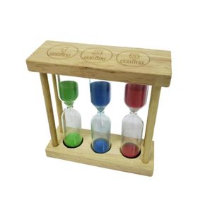 Pilelistore 3'lü 1-3-5 Kum Saati Ahşap Dekoratif Hediyelik