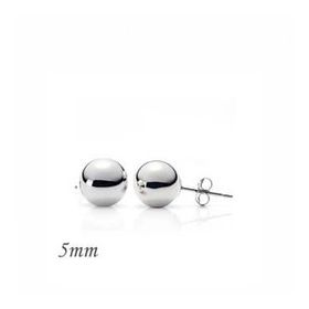 Pilelistore 925 Ayar Gümüş 5 mm Top Küpe