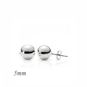 Pilelistore 925 Ayar Gümüş 5 mm Top Küpe