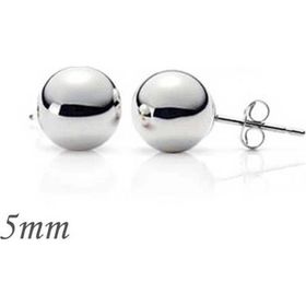 Pilelistore 925 Ayar Gümüş 5 mm Top Küpe
