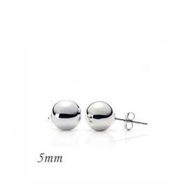Pilelistore 925 Ayar Gümüş 5 mm Top Küpe