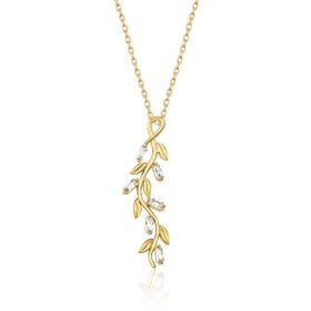 pilelistore 925 Ayar Gümüş Gold Sarmaşık Kadın Gümüş Kolye