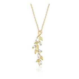 pilelistore 925 Ayar Gümüş Gold Sarmaşık Kadın Gümüş Kolye