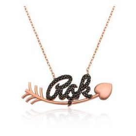 pilelistore 925 Ayar Gümüş Kalbe Giden Aşk Kadın Gümüş Kolye