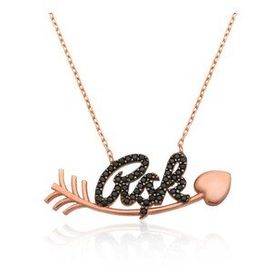 pilelistore 925 Ayar Gümüş Kalbe Giden Aşk Kadın Gümüş Kolye