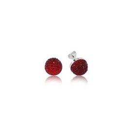 Pilelistore 925 Ayar Gümüş Kırmızı Çivili Küpe