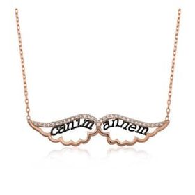 pilelistore 925 Ayar Gümüş Melek Canım Annem Kadın Gümüş Kolye