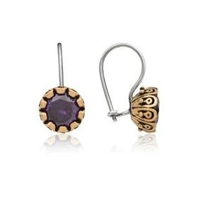 Pilelistore 925 Ayar Gümüş Mor Otantik Küpe